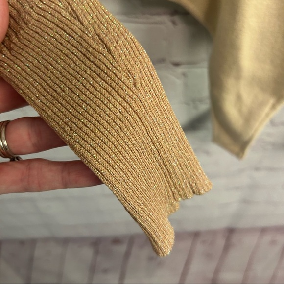 Free People Intimately FP gold shimmer ladies bodysuit size Small glam sexy - Picture 3 of 11